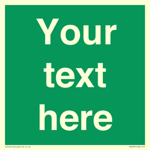 Custom Safe Condition: Blank (green) sign